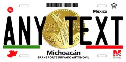 Michoacan “Centenario” cases/license plates