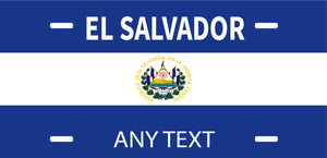 Custom El Salvador cases/license plates