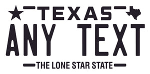 Custom Texas "White" cases/license plates